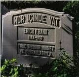 Ord. Prof. Dr. Erich Frank'ın mezarı